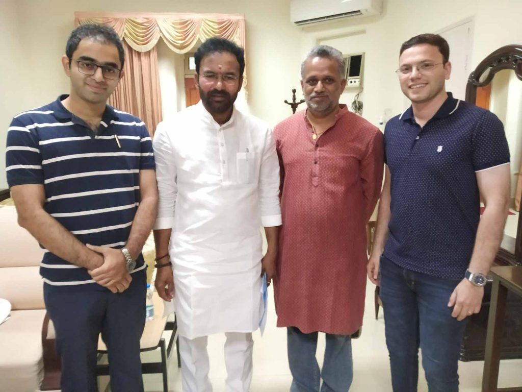 Union Minister of State for Home Affairs, Shri. Kishan Reddy with Dr. Edmond Fernandes, CEO, CHD Group